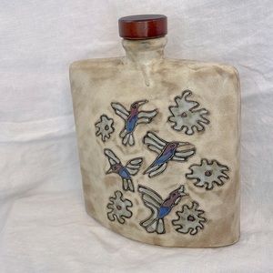 Mara Stoneware Decanter-Humming Bird‎
